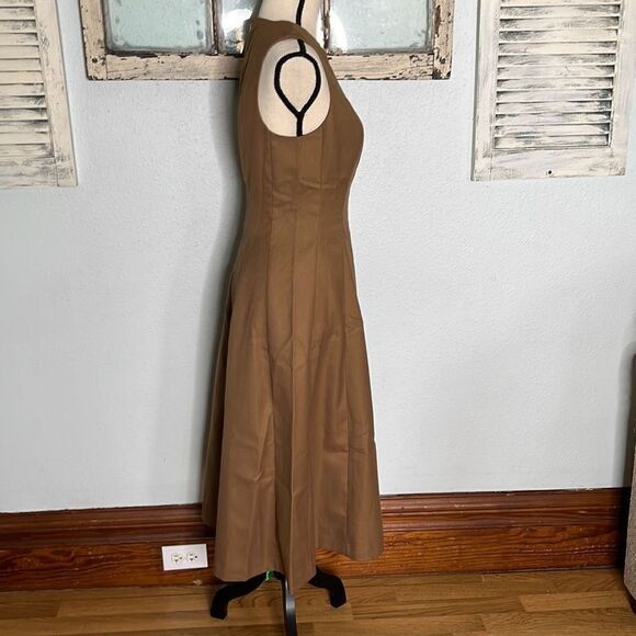 Club Monaco Womens Paneled Midi Dress Sleeveless Rose Brown Size 4 - Picture 8 of 12